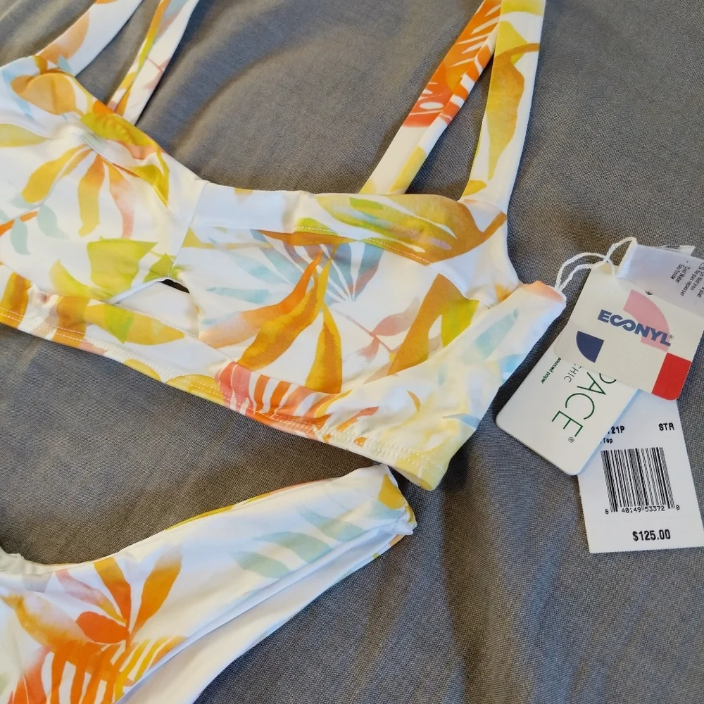 L*Space Flora Top Summer Tropics Cabana Bottoms Tropical Print Bikini Set